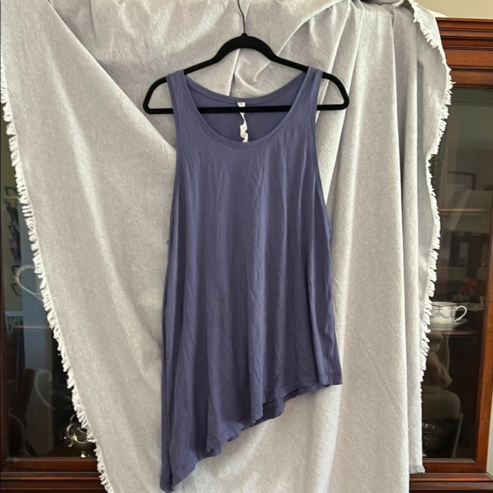 lululemon athletica Asymmetrical Blue Tank Top